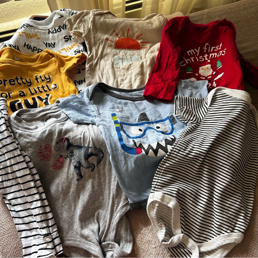 Assorted Baby Onesies Set 3-6M